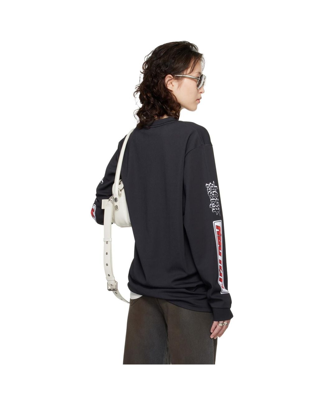 Lu'u Dan Black Oversized Long Sleeve T-Shirt