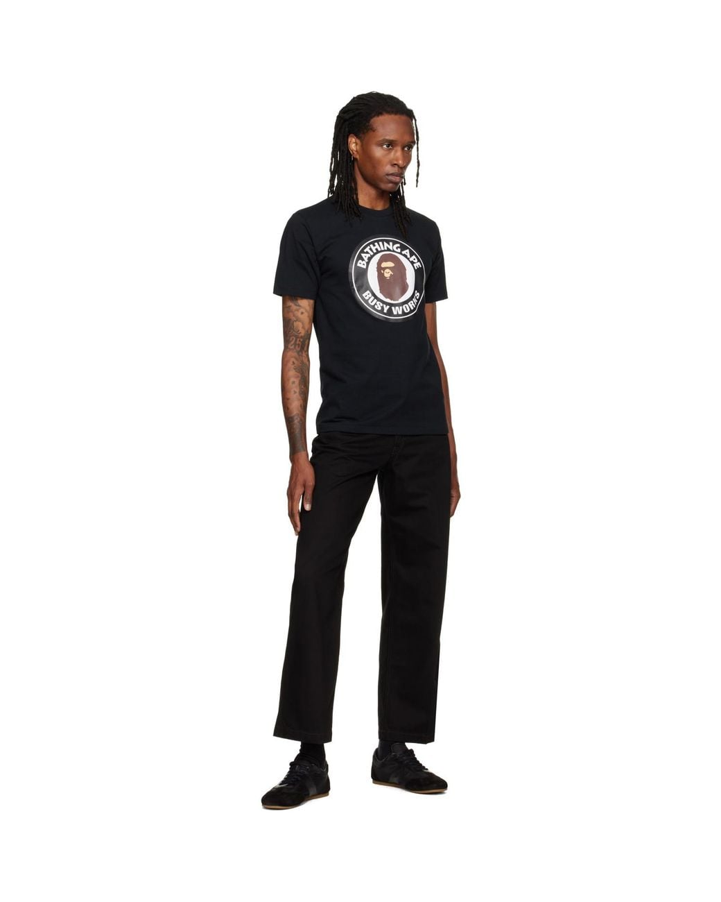 A Bathing Ape Black 'Busy Works' T-Shirt for men