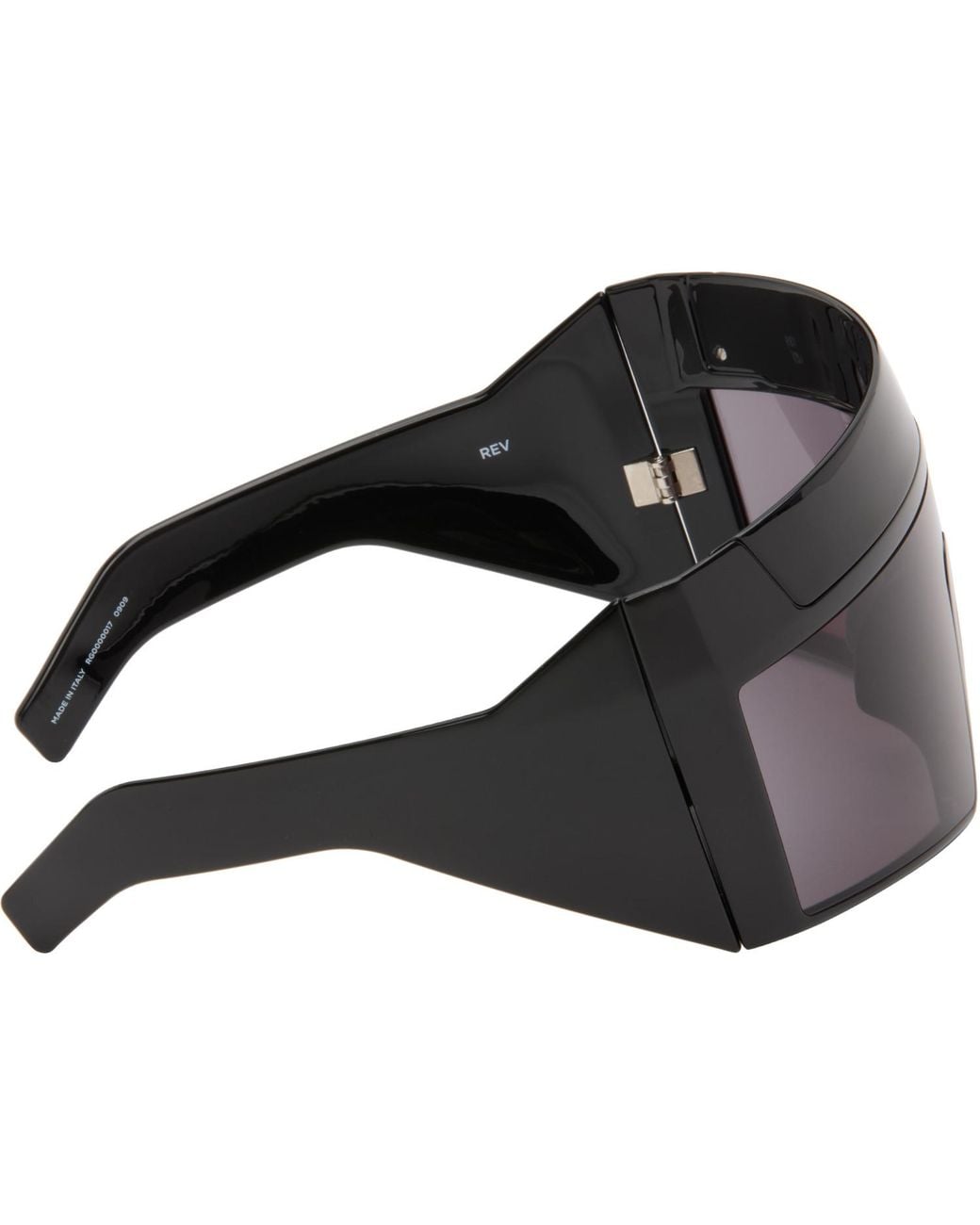 Rick Owens Gray Suicide Edition Rev Shiny Sunglasses for men
