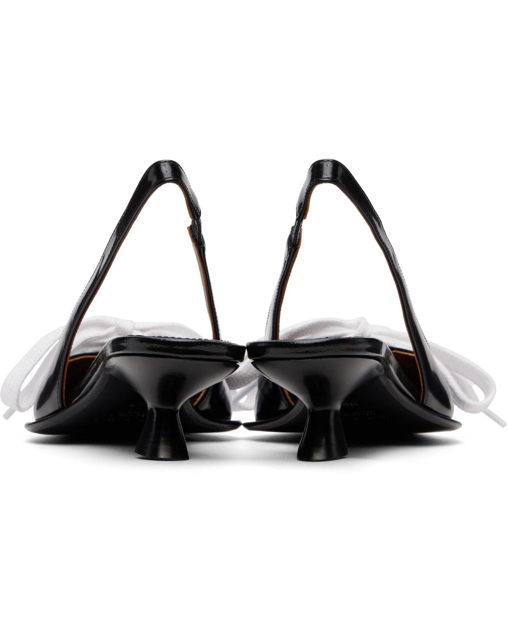 Marni Black Kat Slingback Kitten Heels