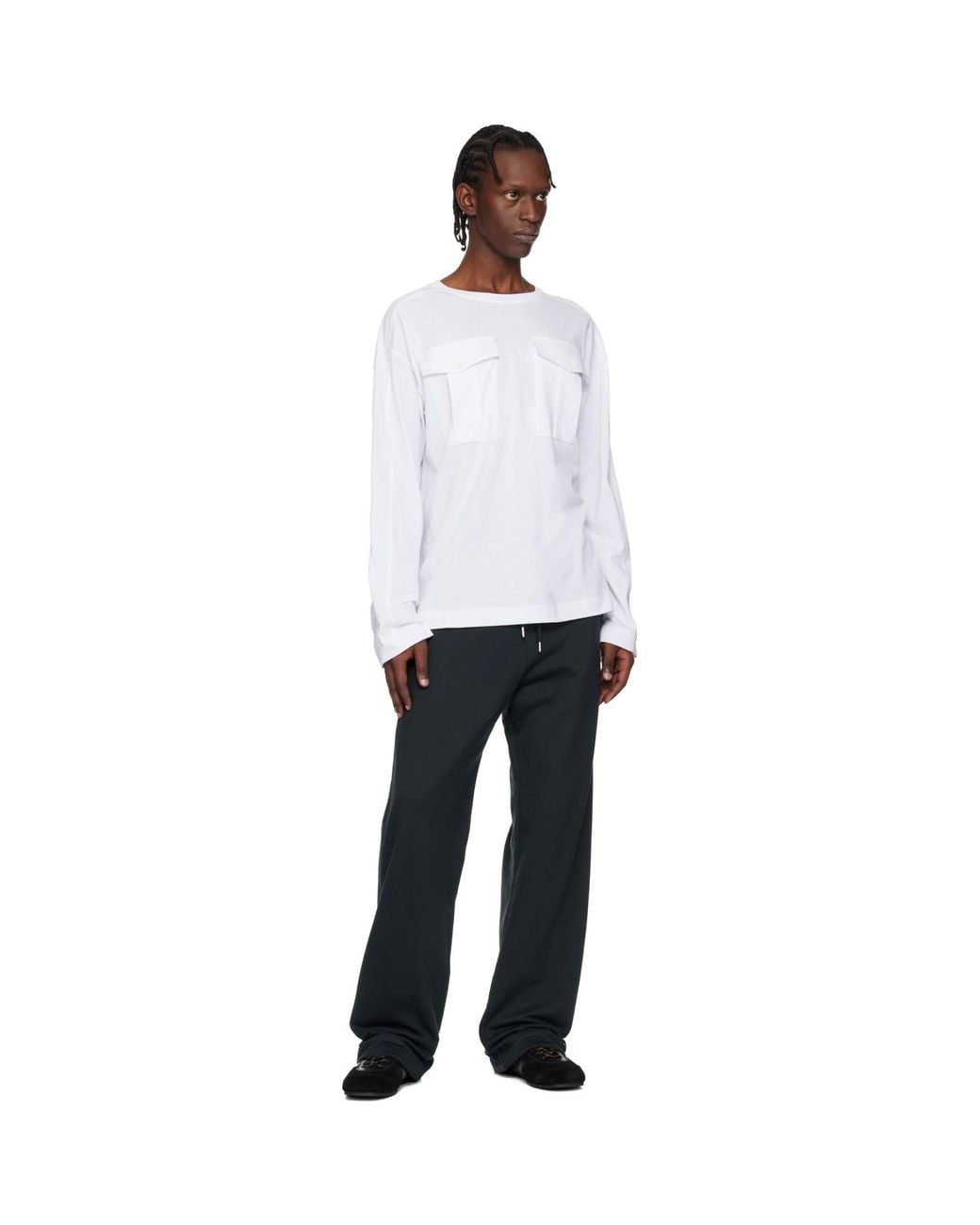 Dries Van Noten Black Drawstring Sweatpants for men