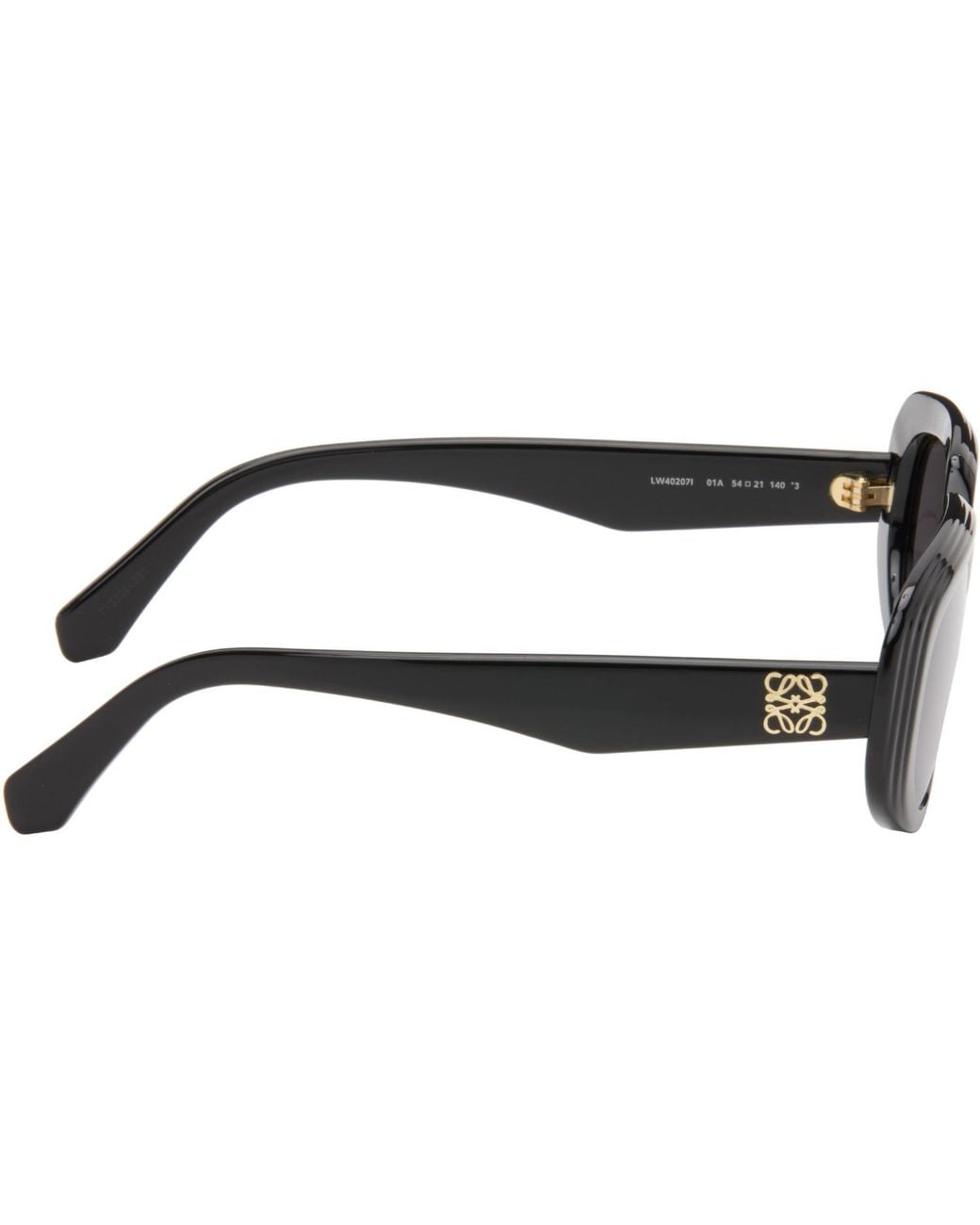 Loewe Gray Mini Anagram Steps Rectangular Sunglasses
