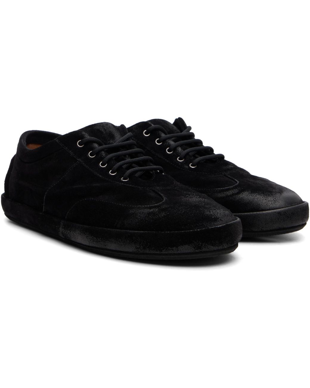 Marsèll Black Scatopelle Suede Sneakers for men