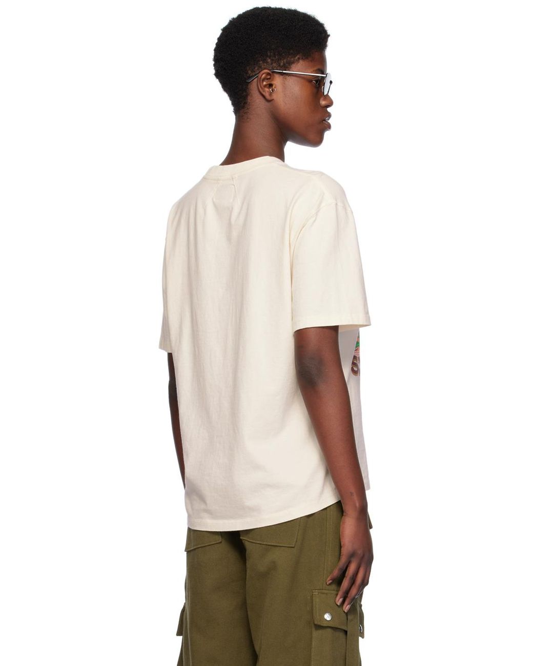 Rhude Off-white 'saint Croix' T-shirt in Black | Lyst