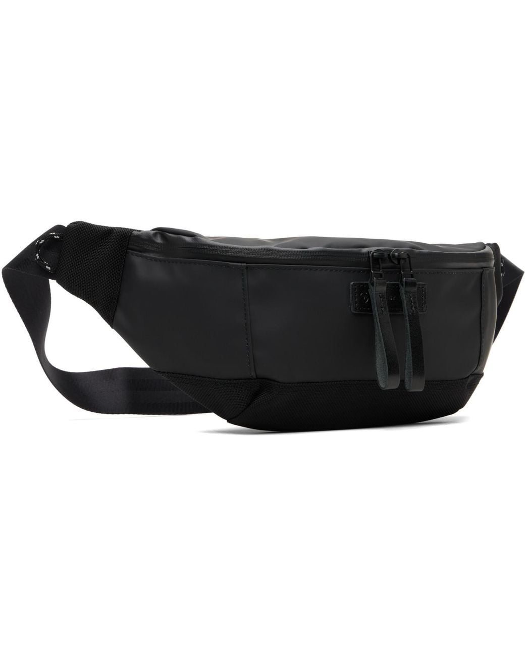 Master Piece Black Slick Waist Belt Bag for men