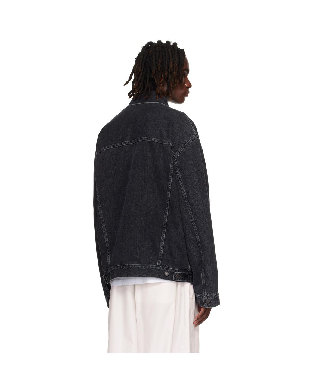 Acne Black Relaxed-Fit Denim Jacket for men