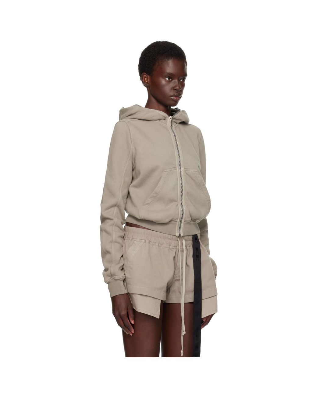 Rick Owens Natural Tower Small Hoodie
