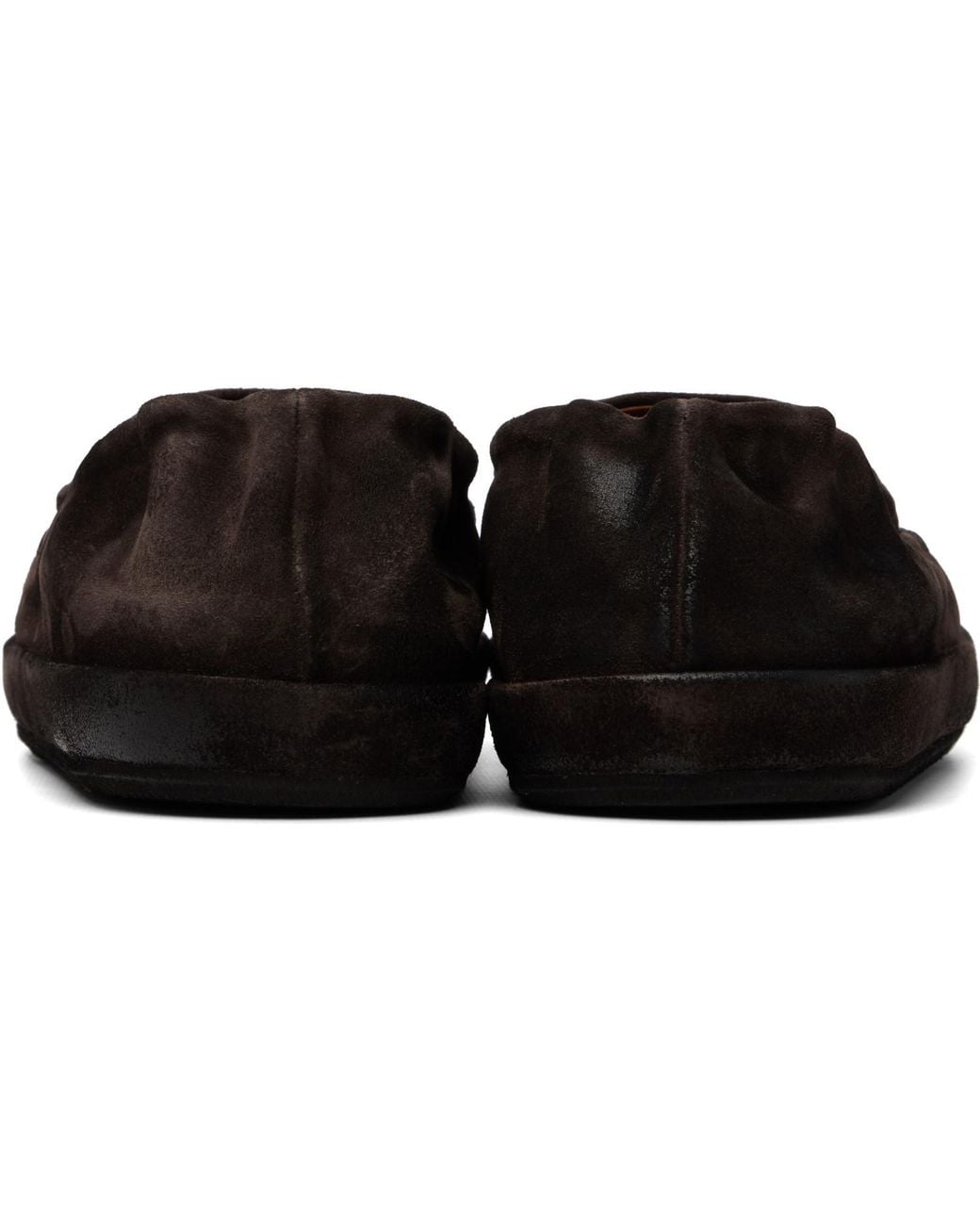 Marsèll Black Scatopelle Suede Loafers for men