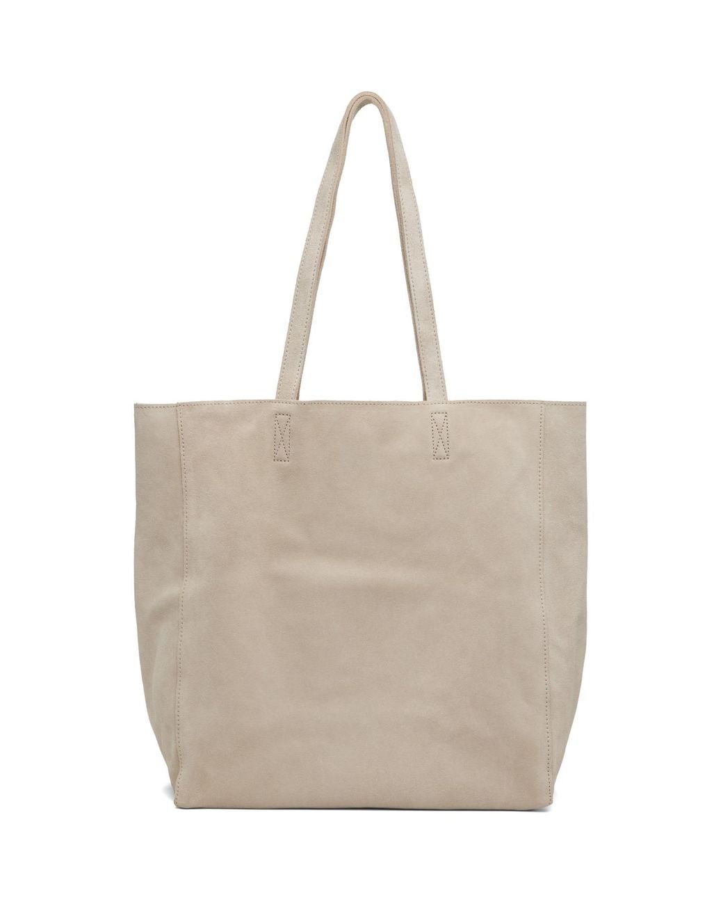 NOTHING WRITTEN Natural Cou Suede Shopper Tote