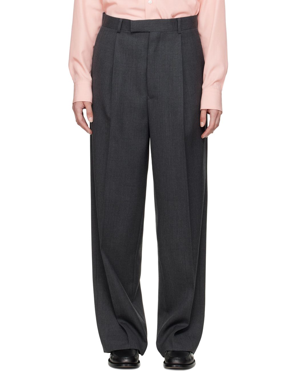 オーラリー WOOL KID MOHAIR HOP SACK SLACKS 3 AURALEE WOOL KID MOHAIR HOP SACK TWO-TUCK SLACKS DARK NAVY