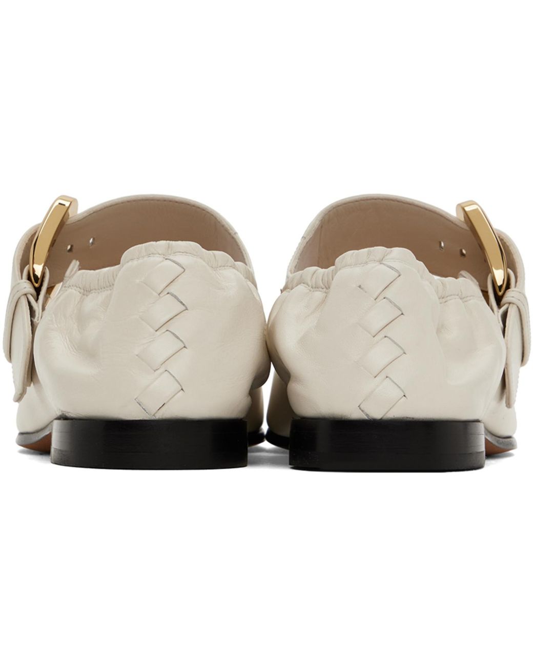 Bottega Veneta Black Off- Astaire Mary-jane Ballerina Flats
