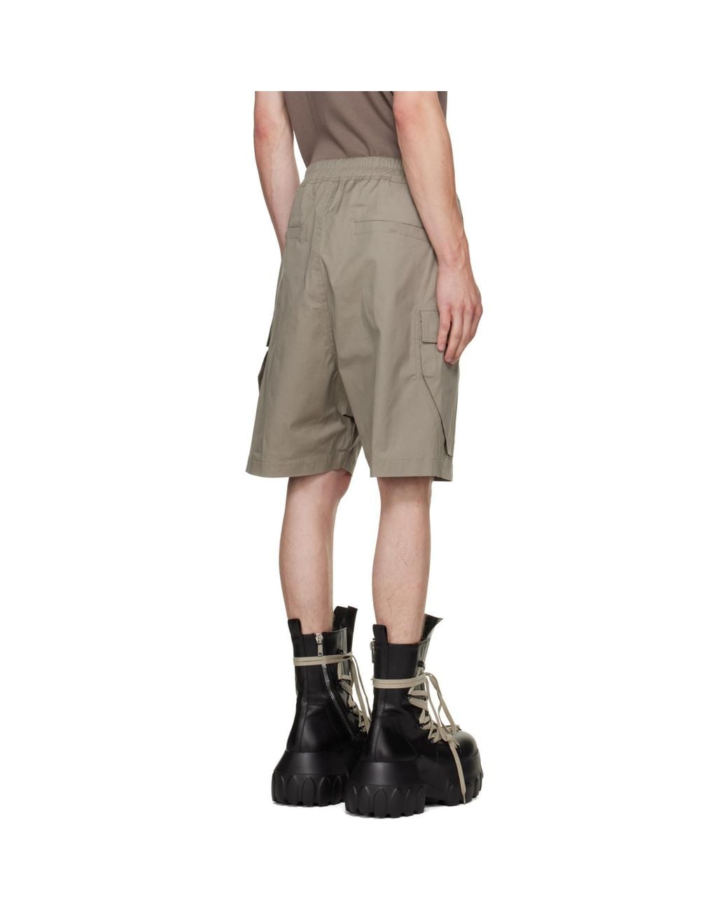 Rick Owens Natural Tower Cargobela Shorts for men