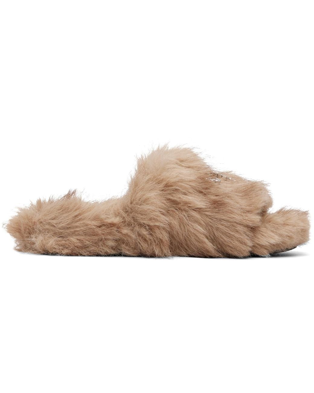 Balenciaga Brown Furry Slides