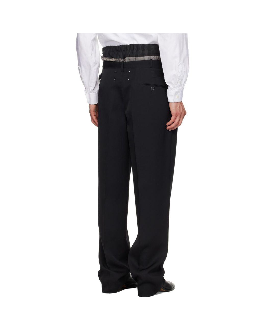 Maison Margiela Black 'Anonymity Of The Lining' Trousers for men