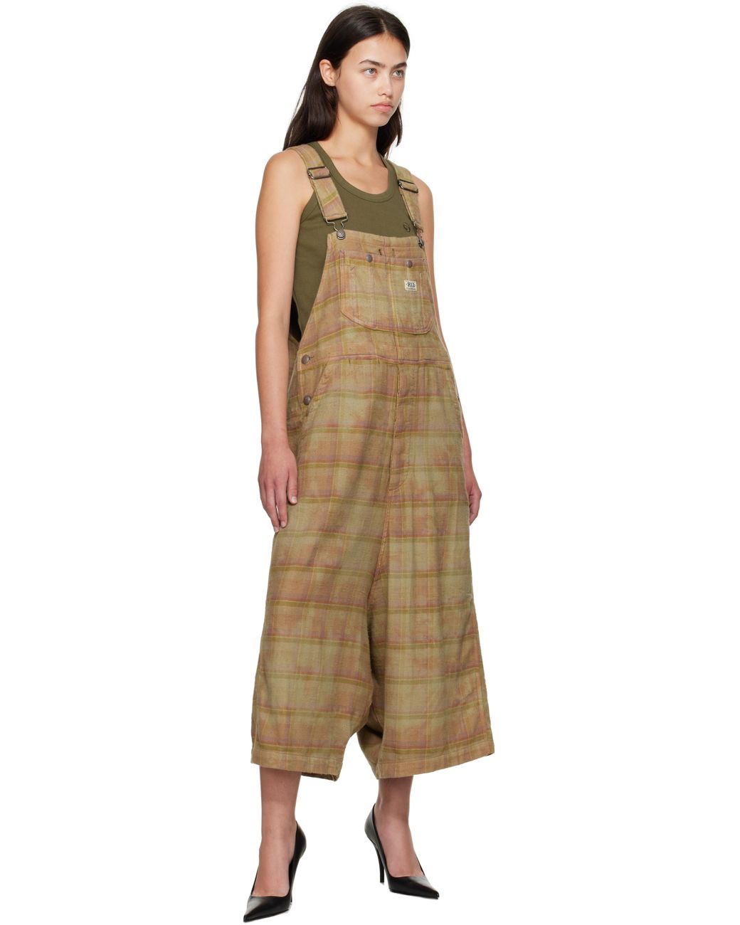 R13 Black Jumbo Overalls