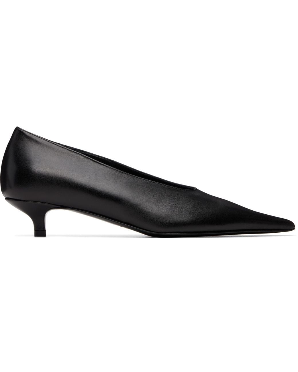 Totême Black Sharp Nappa Kitten Heels
