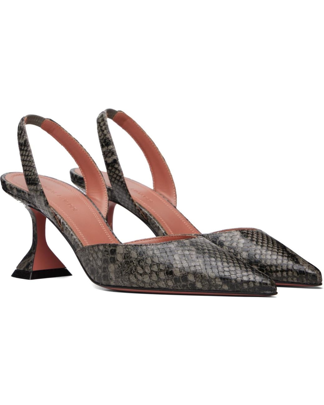 AMINA MUADDI Metallic Holli Sling 70 Heels