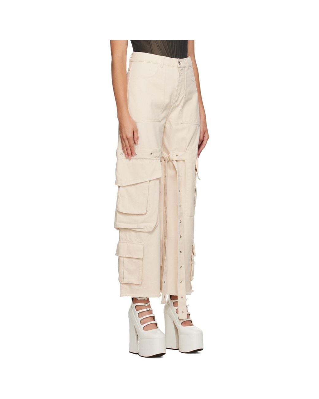 Marques'Almeida Natural Marques Almeida Multi-Pocket Jeans