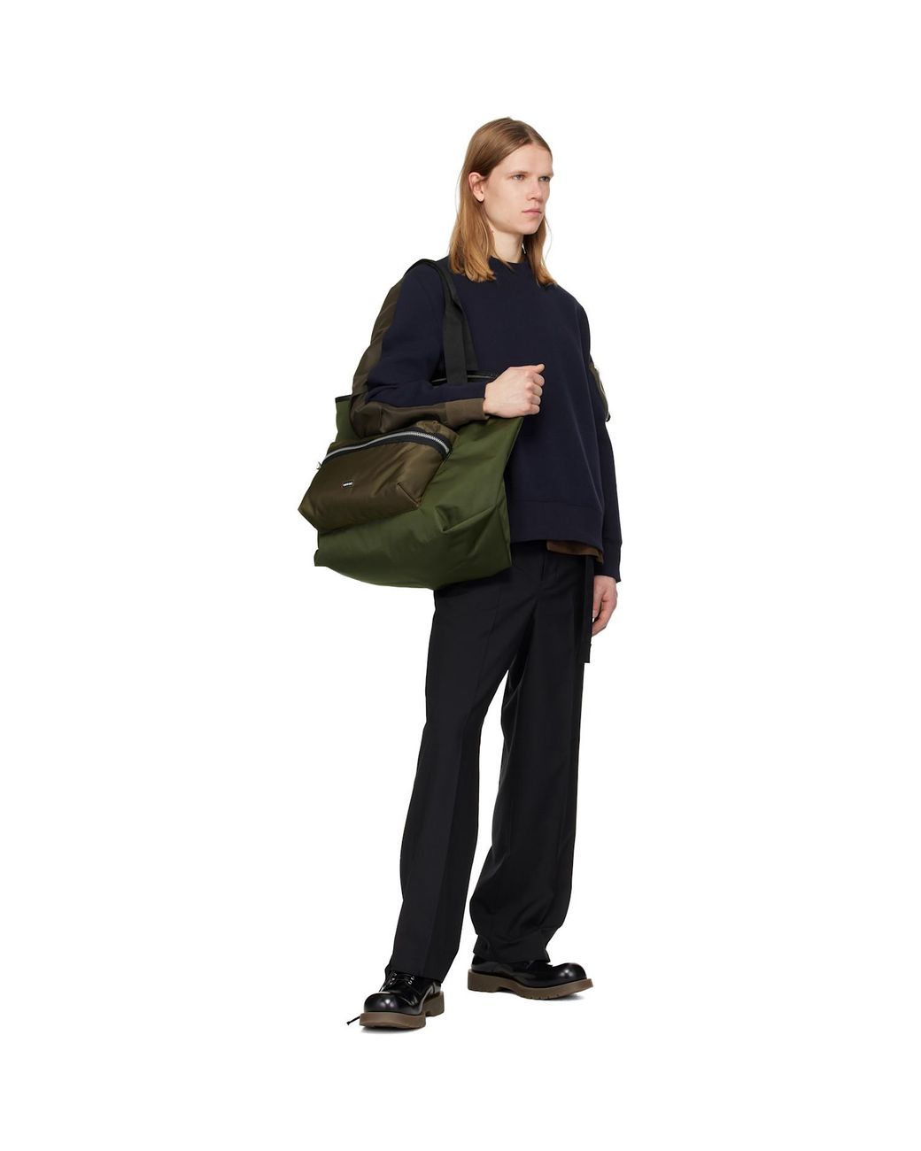 sacai トートバッグ Msize カーキ メンズ Sacai カーキ ラージ ポケット トートバッグ グリーン | Lyst