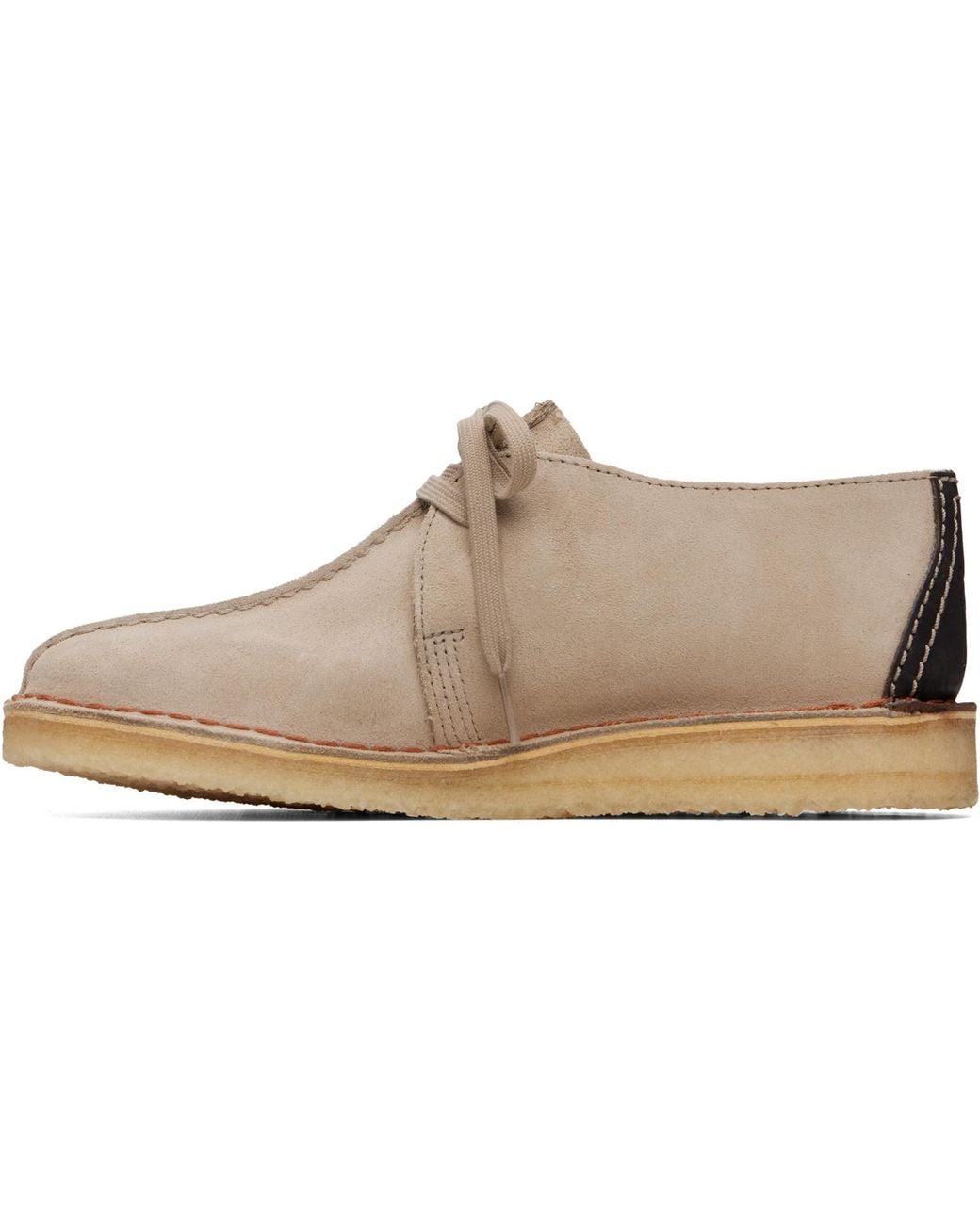 Clarks Brown Taupe Desert Trek Derbys for men