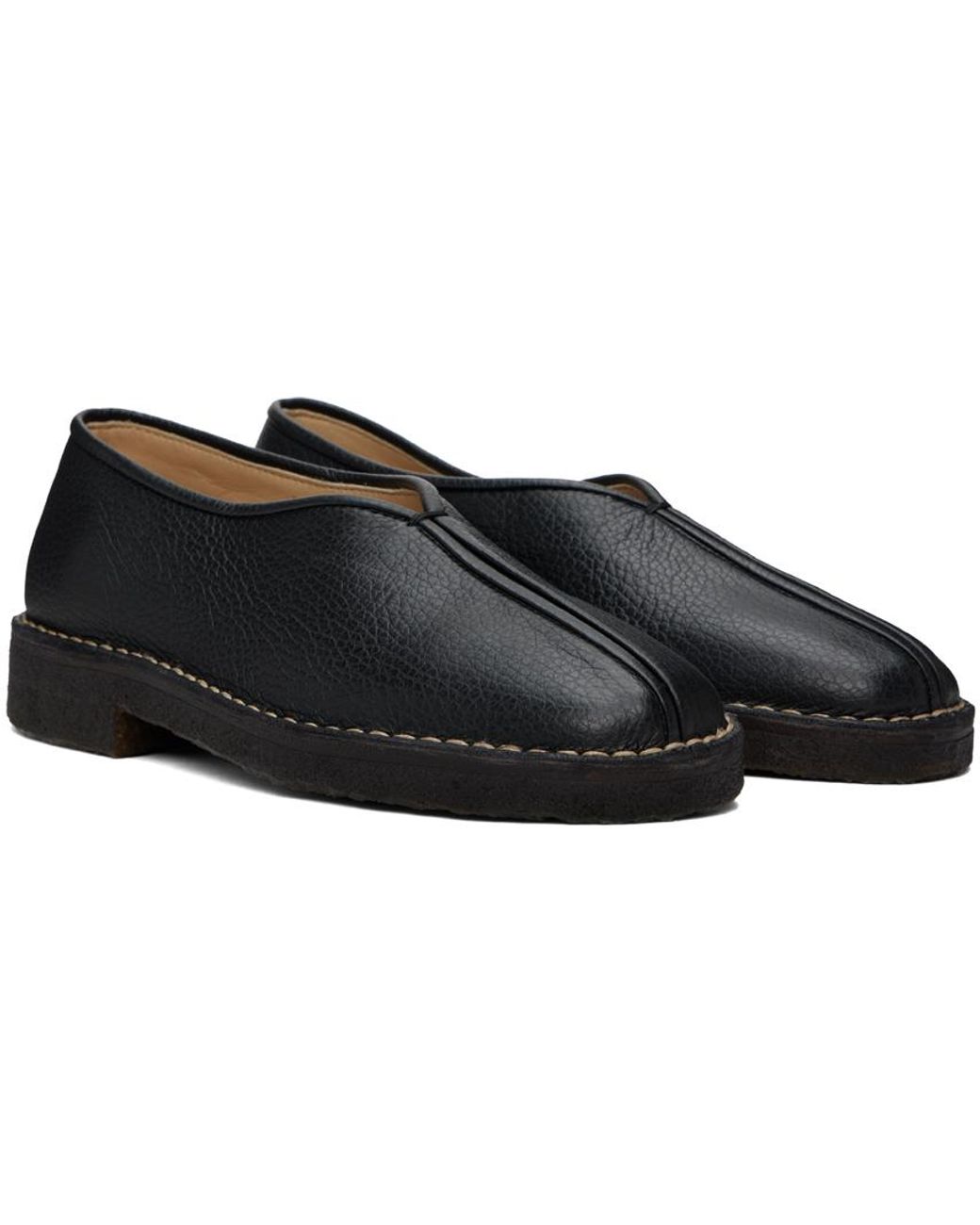 【関税込み】LEMAIRE ブラック パイピング フラットシューズ メンズ Lemaire パイピング フラットシューズ ブラック | Lyst