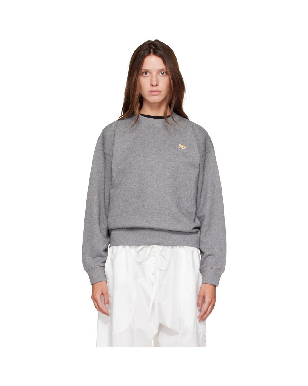 Maison Kitsuné Gray Baby Fox Comfort Sweatshirt