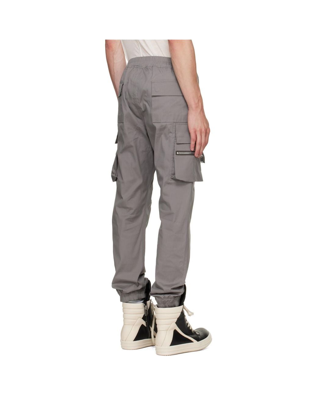 Rick Owens Gray Tower Mastodon Cargo Pants for men