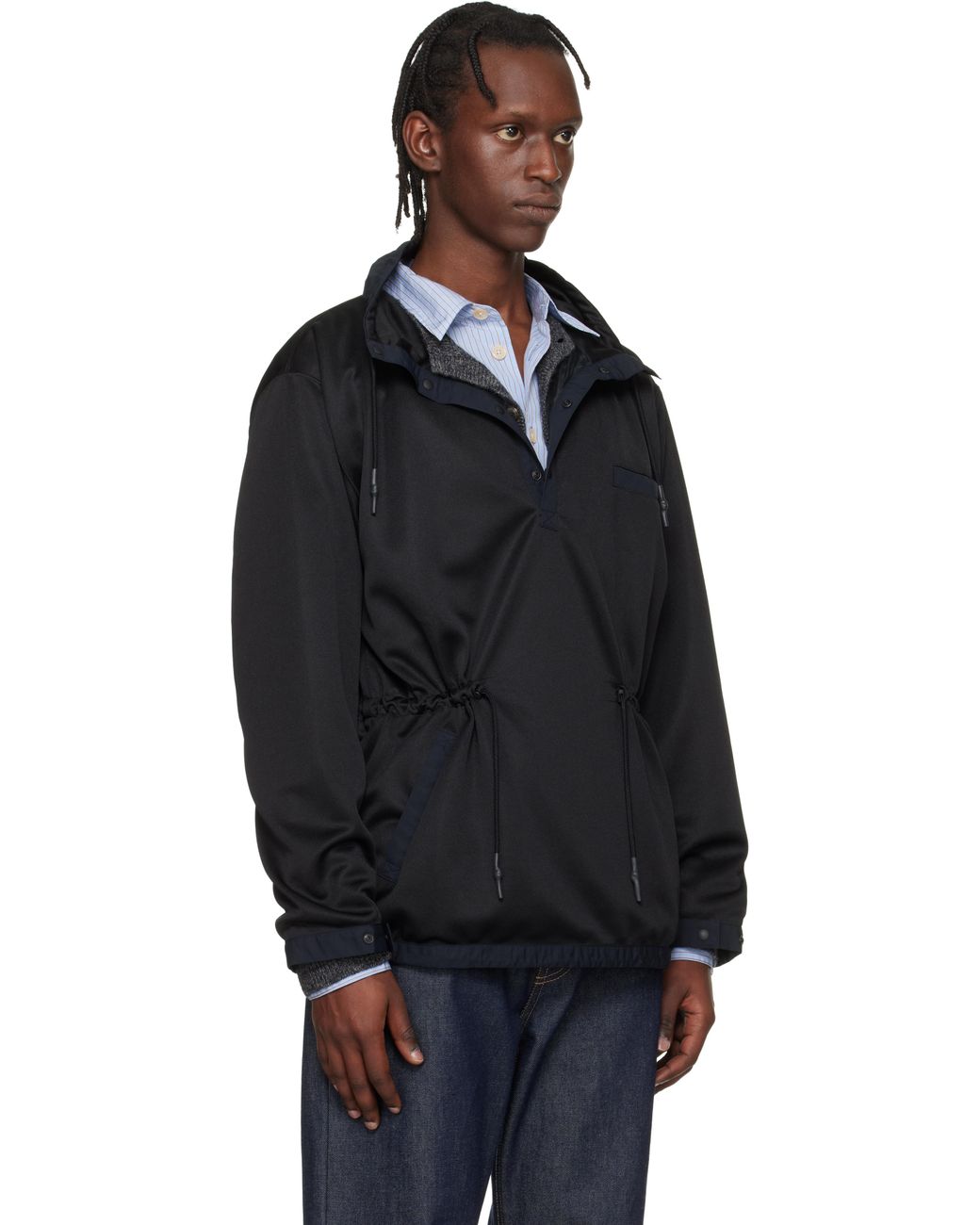Blouson Noir En Jersey Toga Virilis pour homme en coloris Black