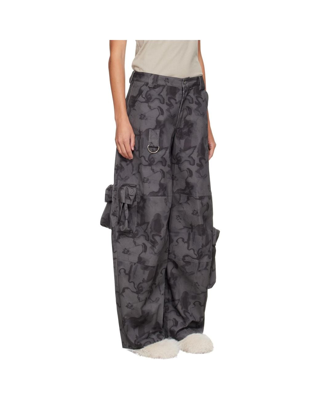 Collina Strada Gray Lawn Cargo Pants