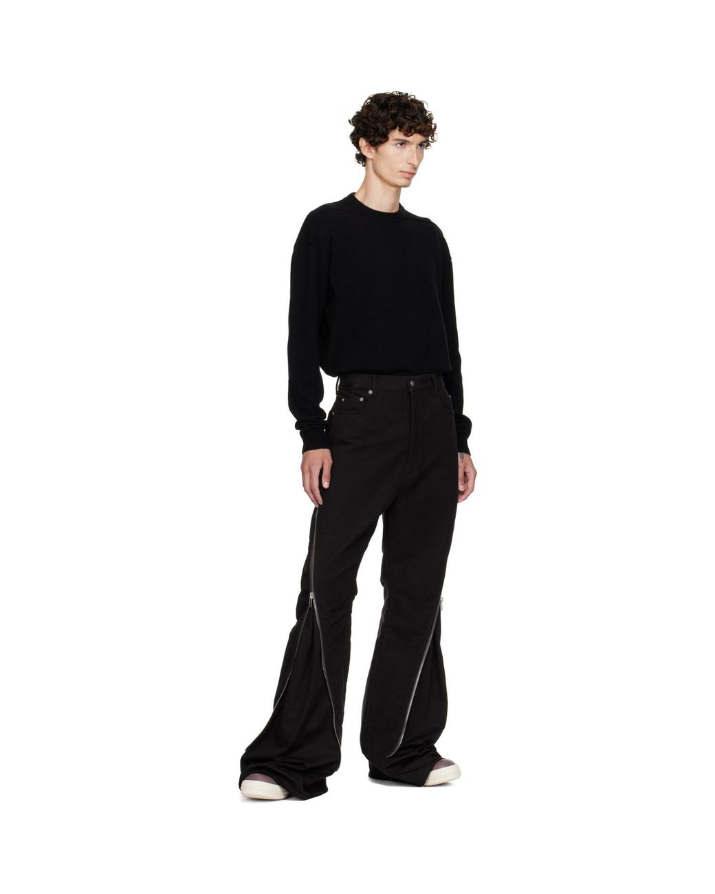 Rick Owens Black Tower Bolan Banana Trousers for men