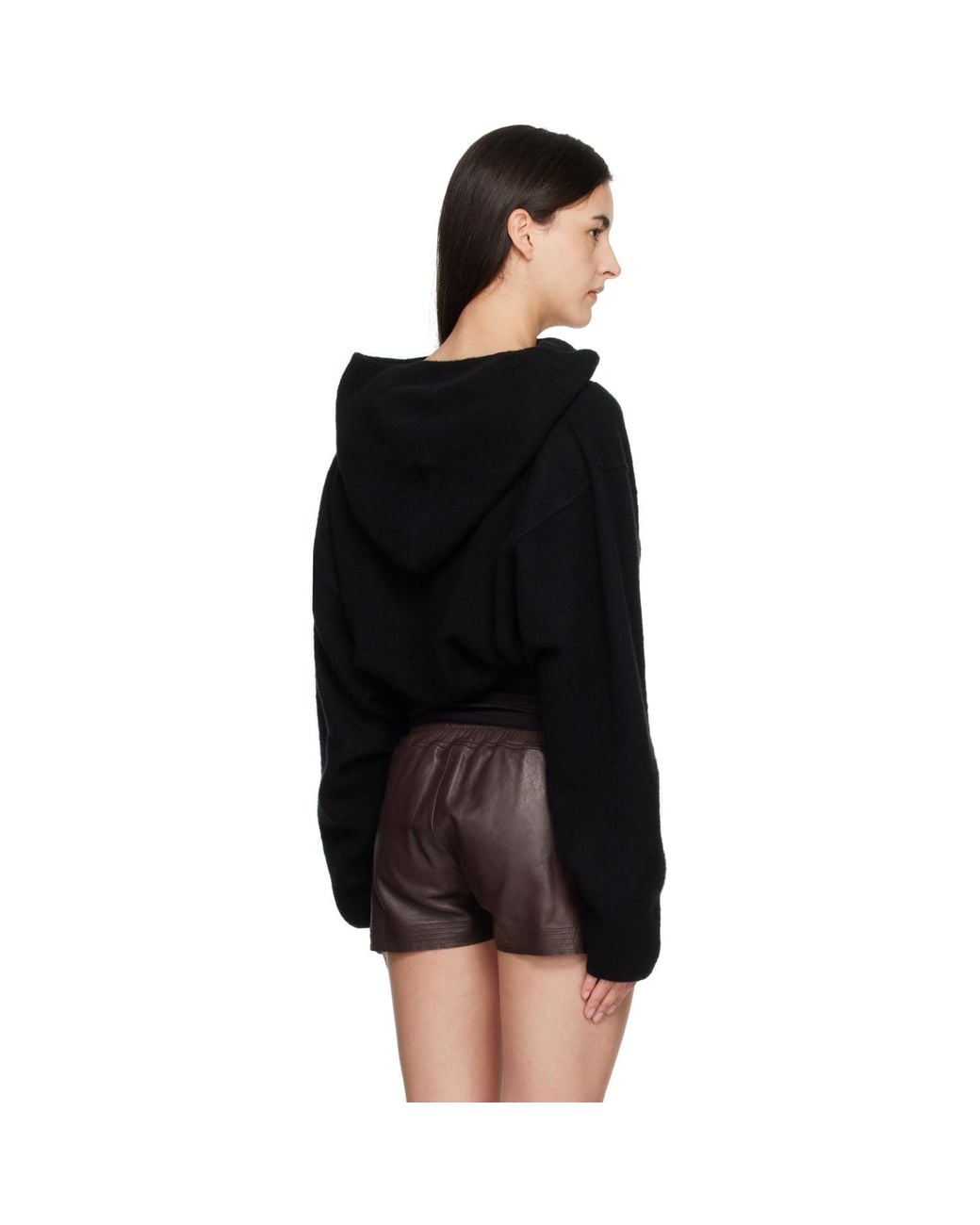Rick Owens Black Tower Pull Hoodie