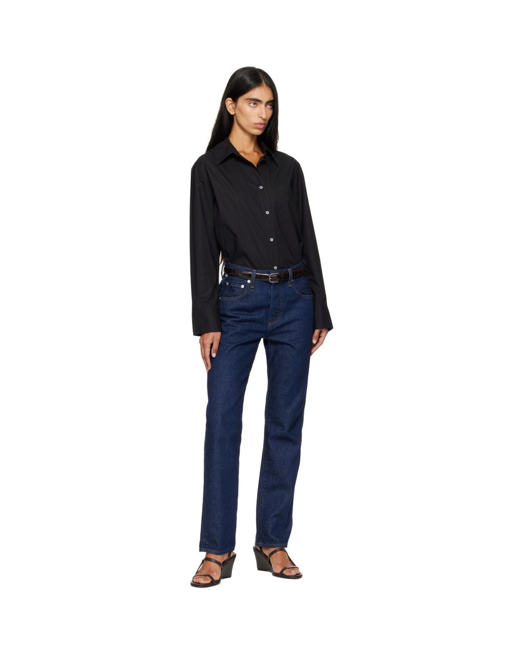 Citizens of Humanity Black Thea Boyfriend Shirt