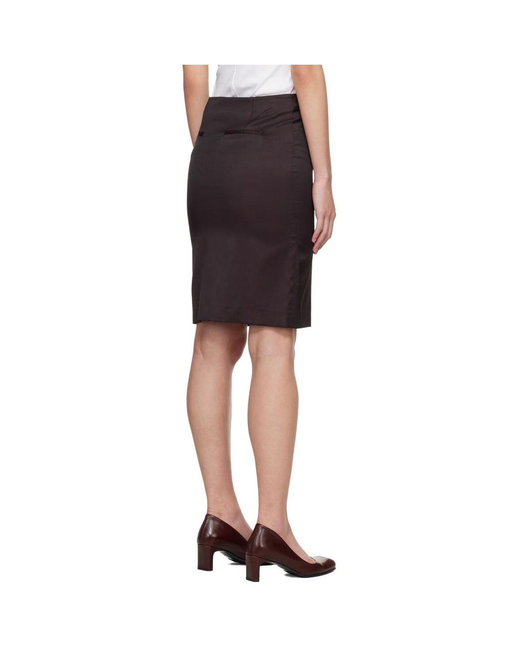 Our Legacy Black Burgundy Siren Midi Skirt