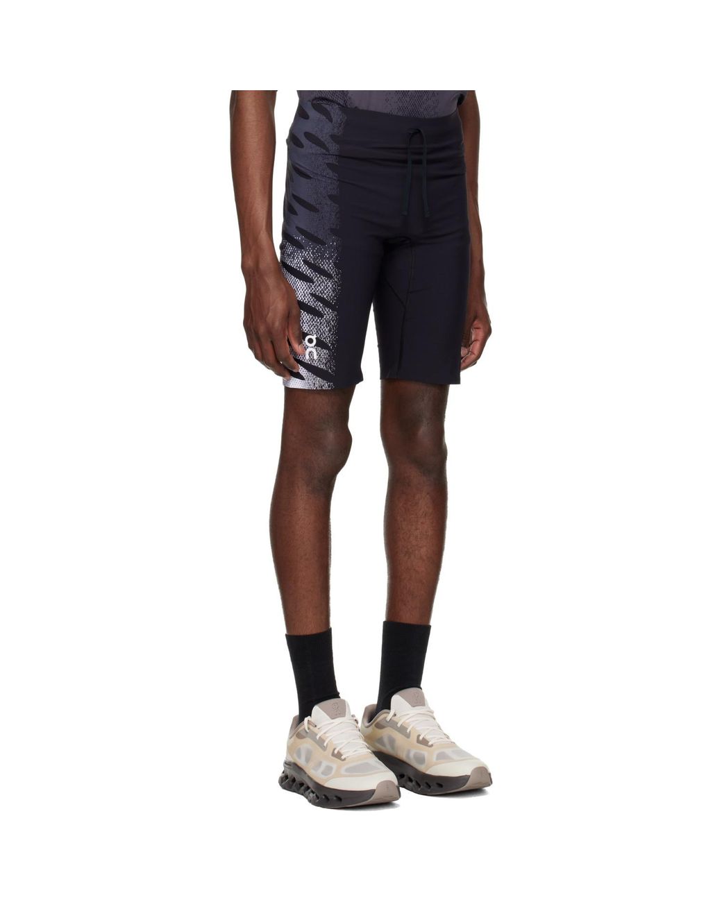 On Shoes Blue Zero Half Tights Running Shorts for men