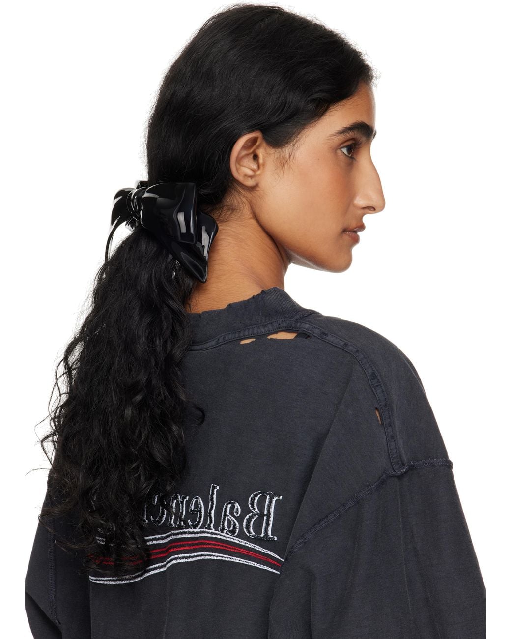 Balenciaga Black Angie Hair Clip