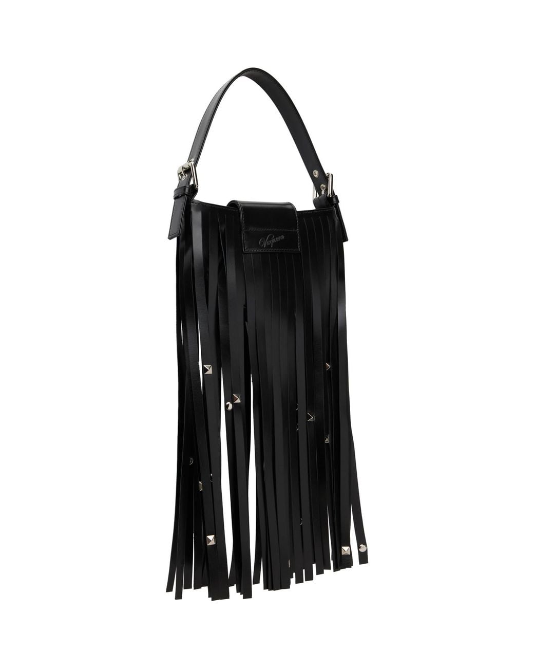 VAQUERA Black Mini Fringe Bag