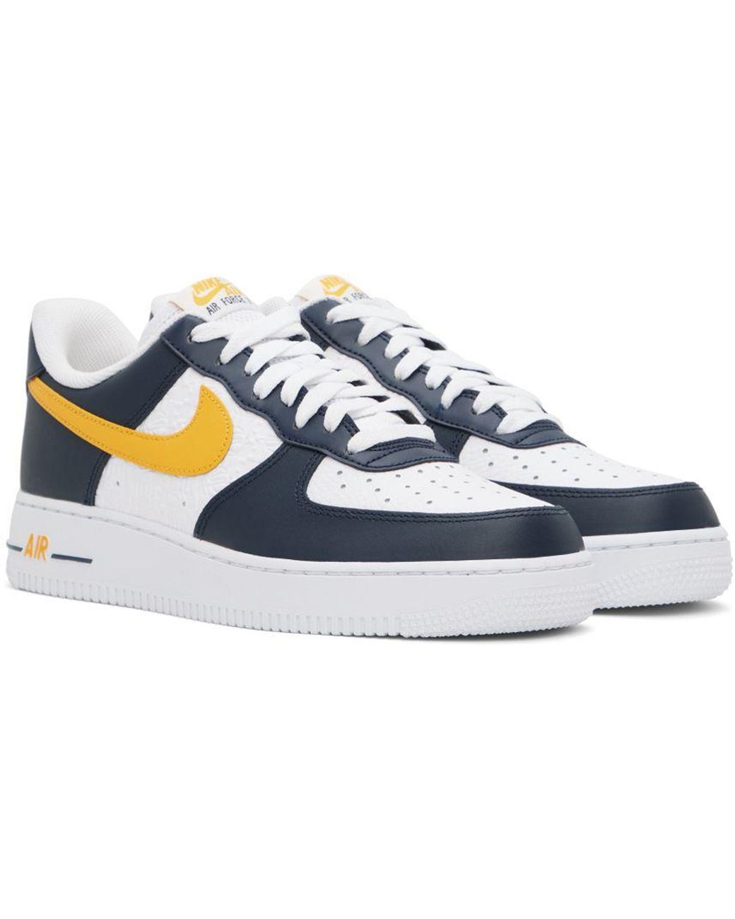 Nike White & Navy Air Force 1 '07 Sneakers in Black for Men | Lyst