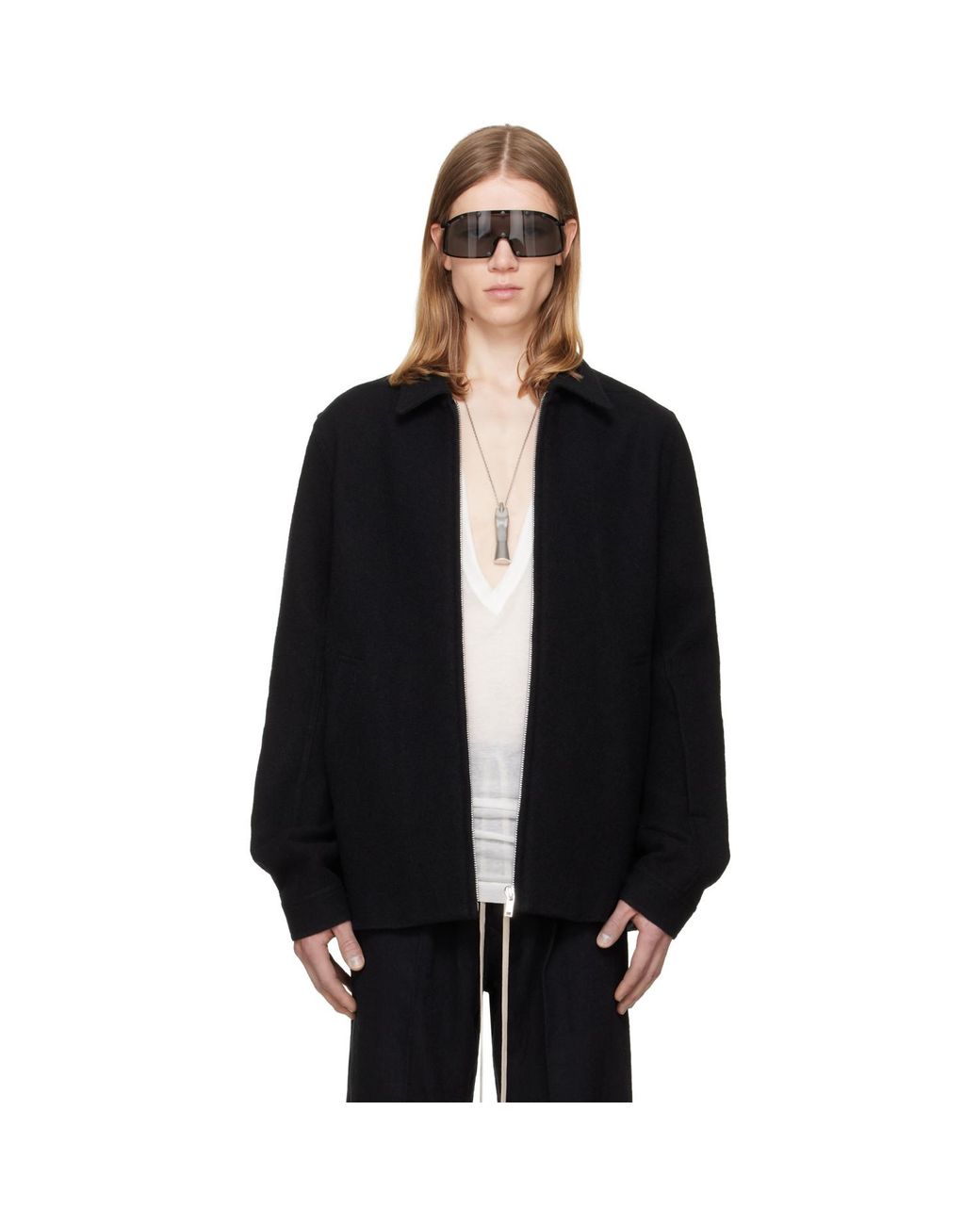 Rick Owens Black Tower Brad Jacket for men