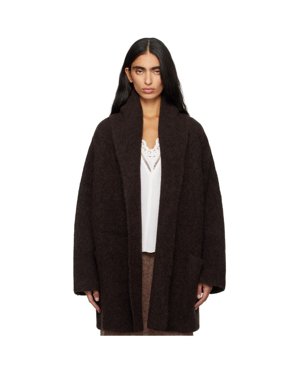 Lauren Manoogian Black Double Face Coat