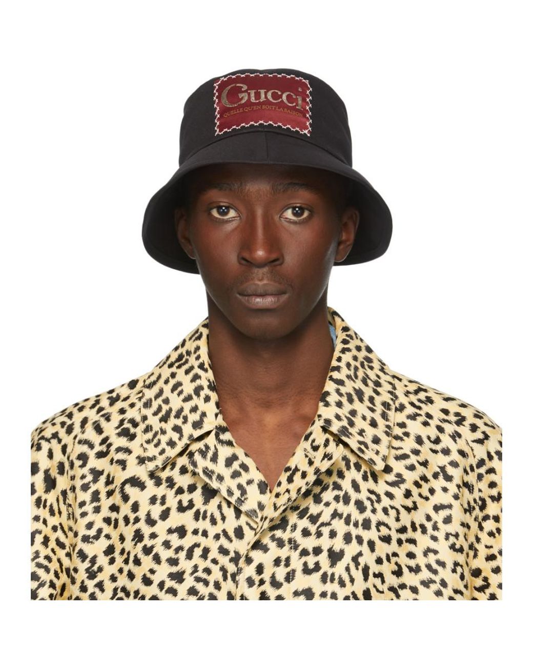 Gucci Cotton Black Whatever The Season Bucket Hat for Men Lyst