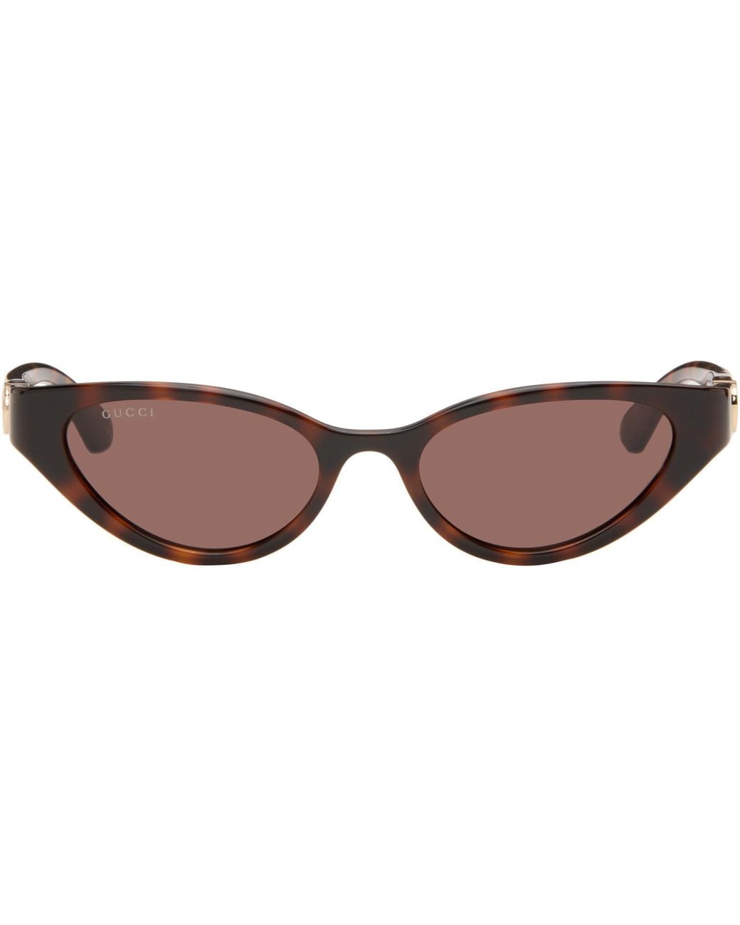 Gucci Brown Emblem Cat Eye Sunglasses