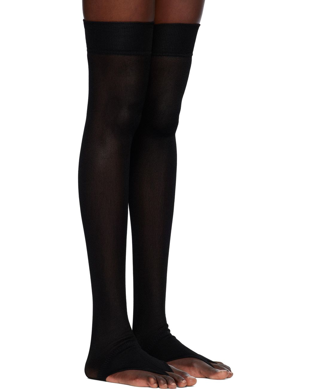 【関税込み】Julie Kegels ブラック Thong ソックス Julie Kegels: ブラック Thong ソックス | SSENSE 日本