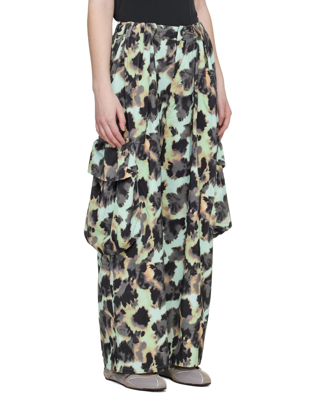 Collina Strada Black Pleated Cargo Pants