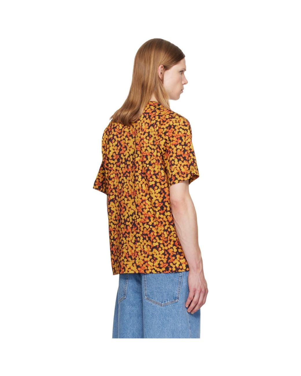 Dries Van Noten Orange Regular Fit Cotton T-Shirt for men