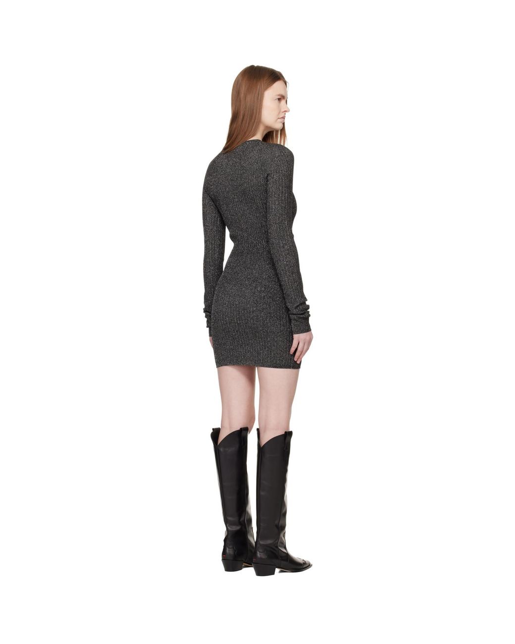 Amiri Black Ma Hardware Minidress