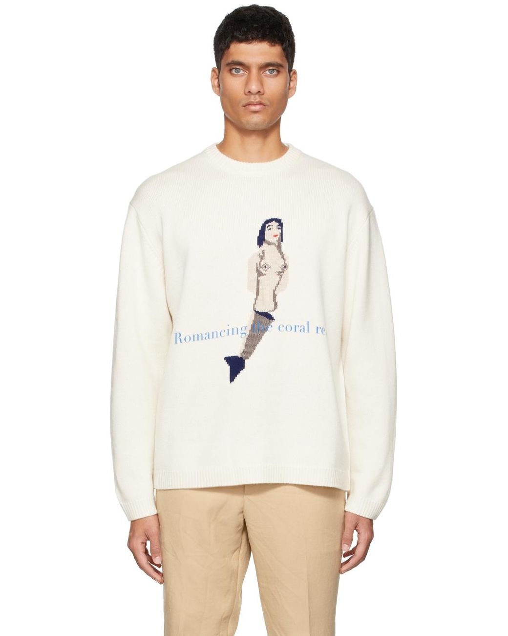 BOTTER Wool Off-white Knit Coral Sweater for Men | Lyst