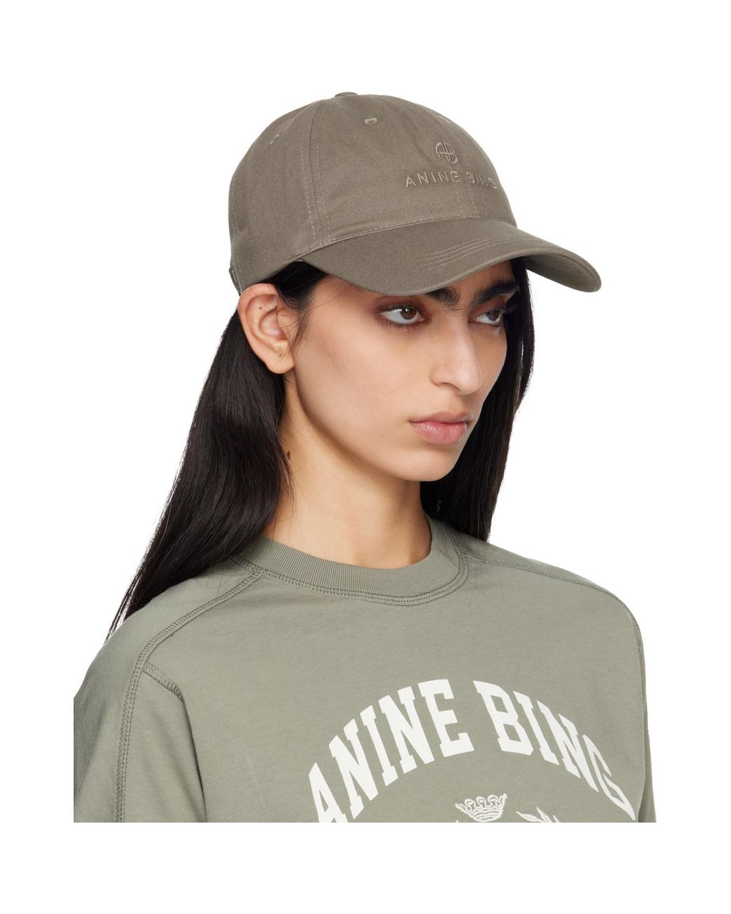 Anine Bing Gray Jeremy Baseball Cap
