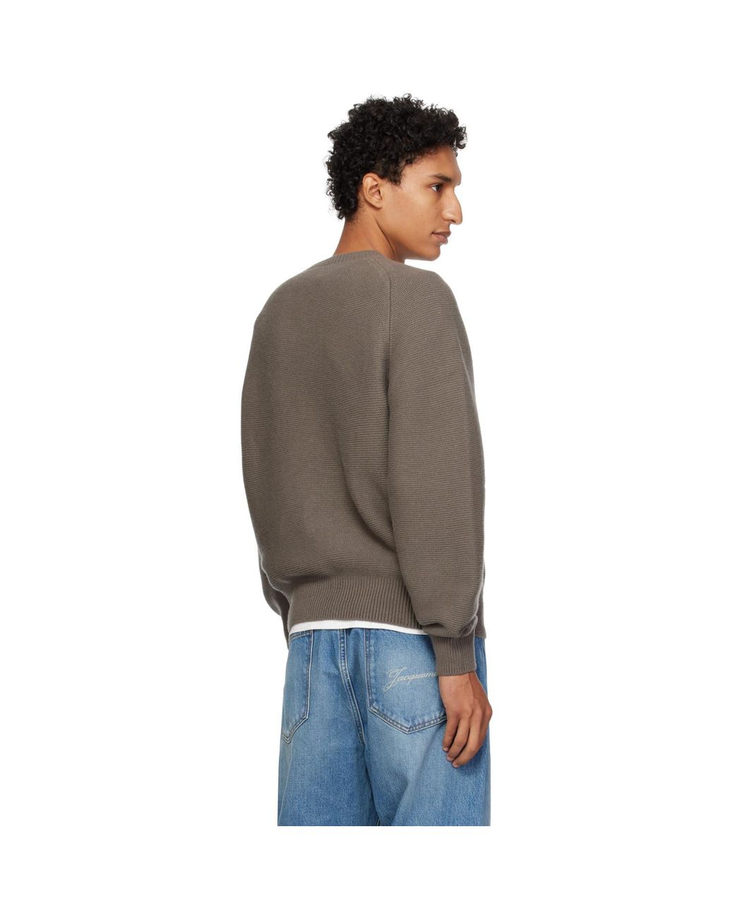 Lady White Co. Brown Taupe Raglan Link Sweater for men