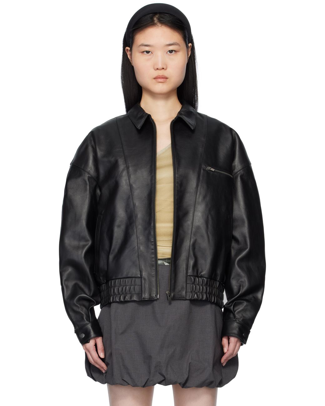 Paloma Wool Lora Leather Jacket in Black | Lyst