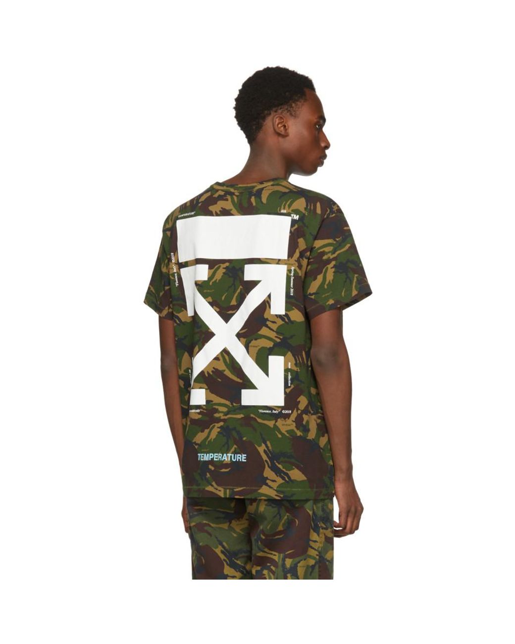 Off-White c/o Virgil Abloh Cotton Green Camouflage Arrows T-shirt for Men |  Lyst